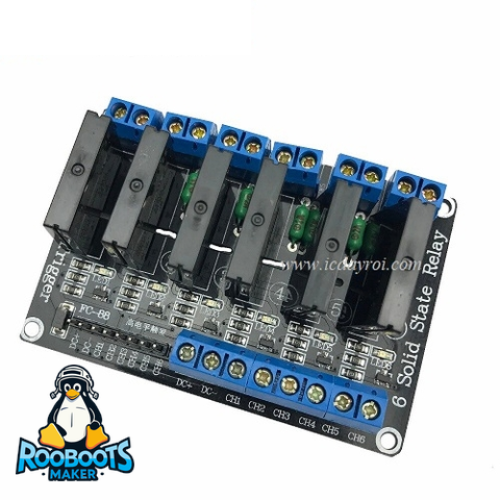 Module 6 Relay Rắn SSR 5VDC kích mức thấp